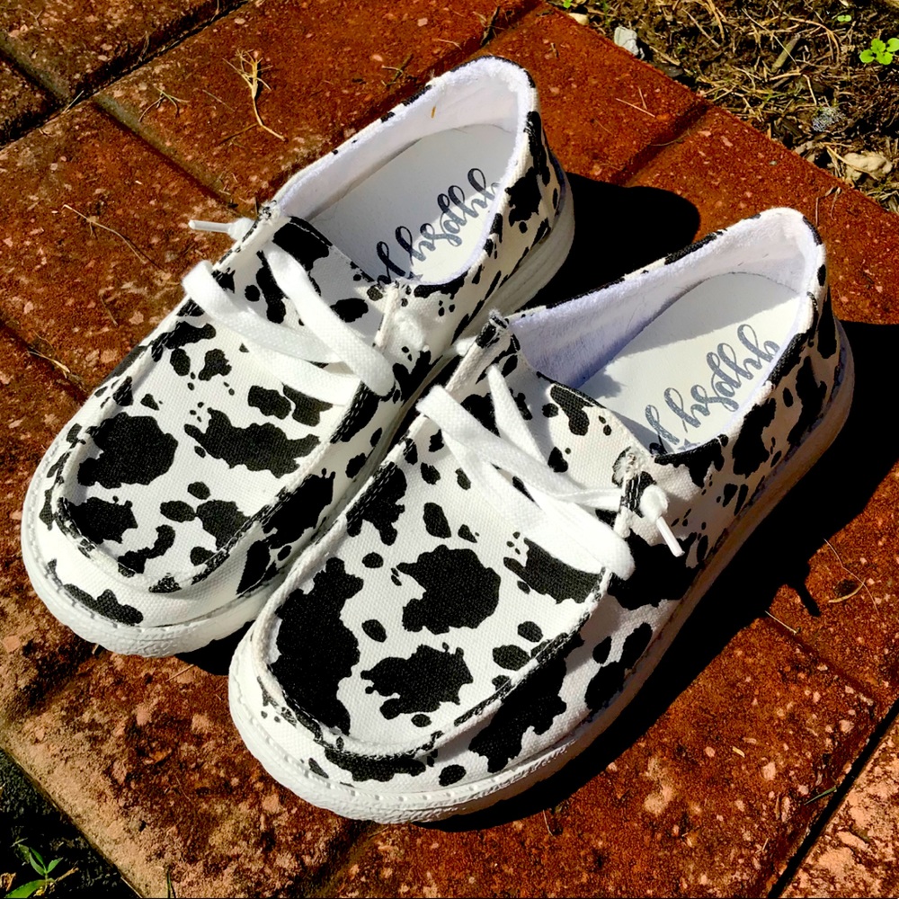 Cow Print Hey Girl Shoes